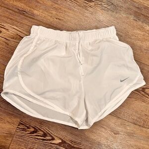 White Nike shorts, size small